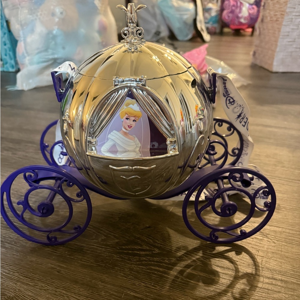 Disney 100 Cinderella Carriage Popcorn Bucket-Limited Edition- Silver-Purple - Picture 2 of 2
